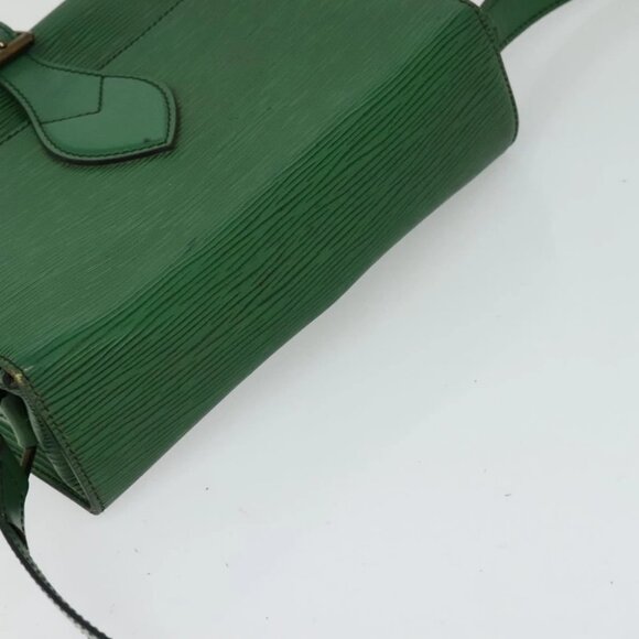 LOUIS VUITTON Epi Cartouchiere MM Shoulder Bag Green - Picture 10 of 16